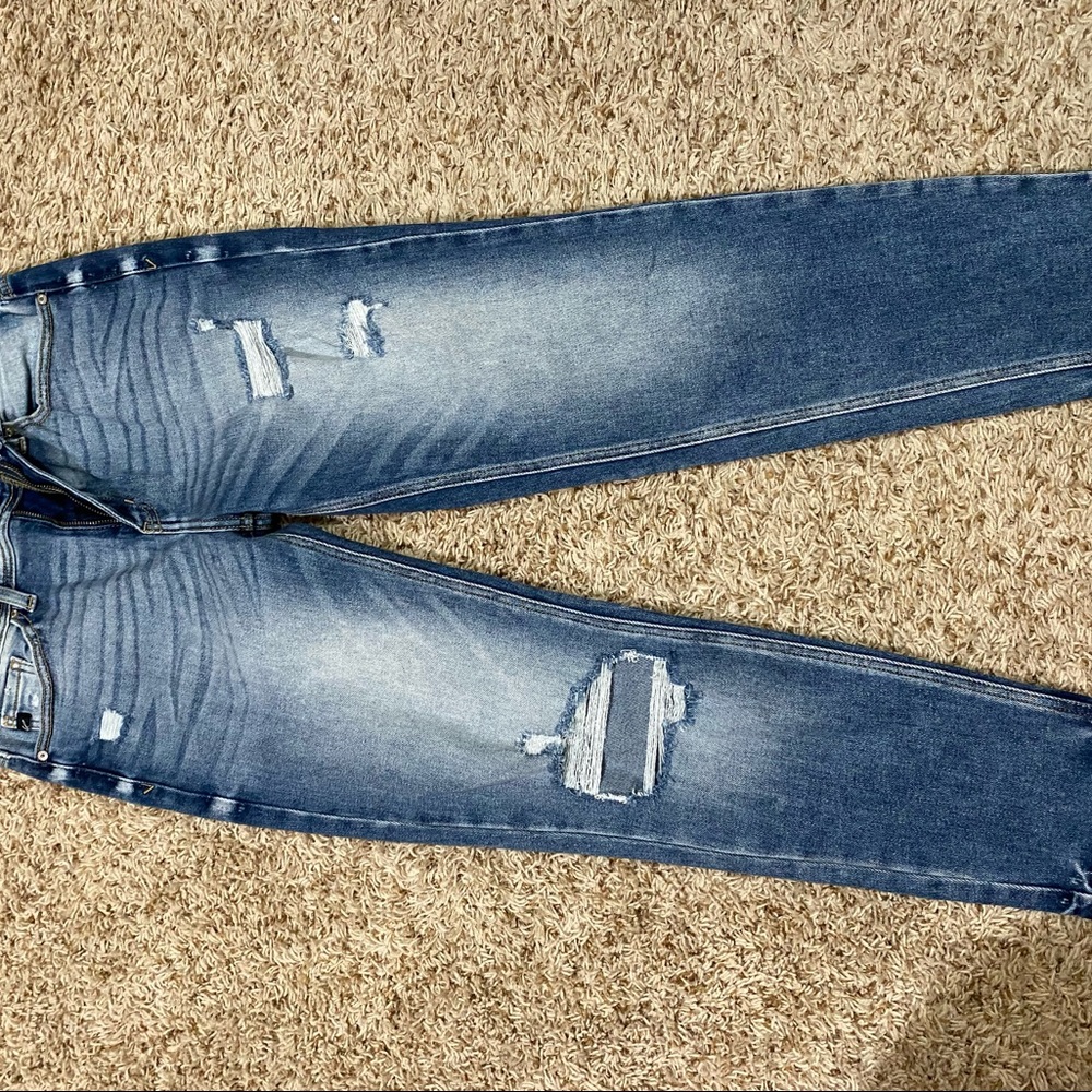 Straight leg distressed jeans. (Bought from Von Maur)